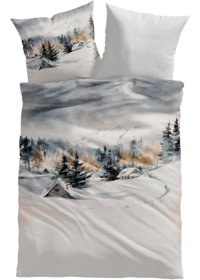 Wendebettwäsche mit Winterlandschaft