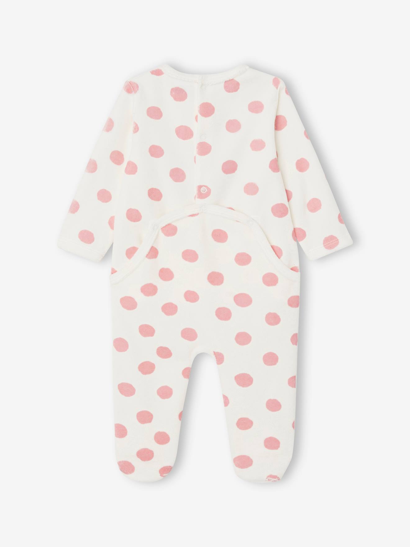 Minnie Baby Samt-Strampler Disney MINNIE MAUS - wollweiß