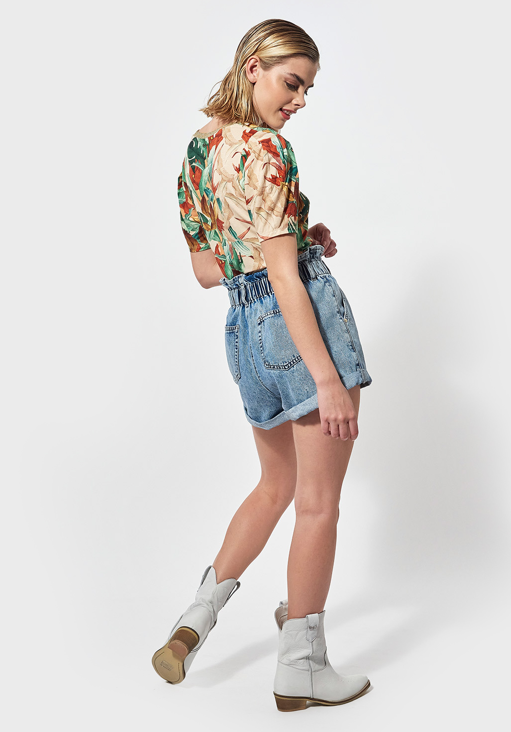 PETIT  T-shirt ajusté Femme imprimé fleuri