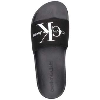 Calvin Klein Slide Monogram Co in schwarz