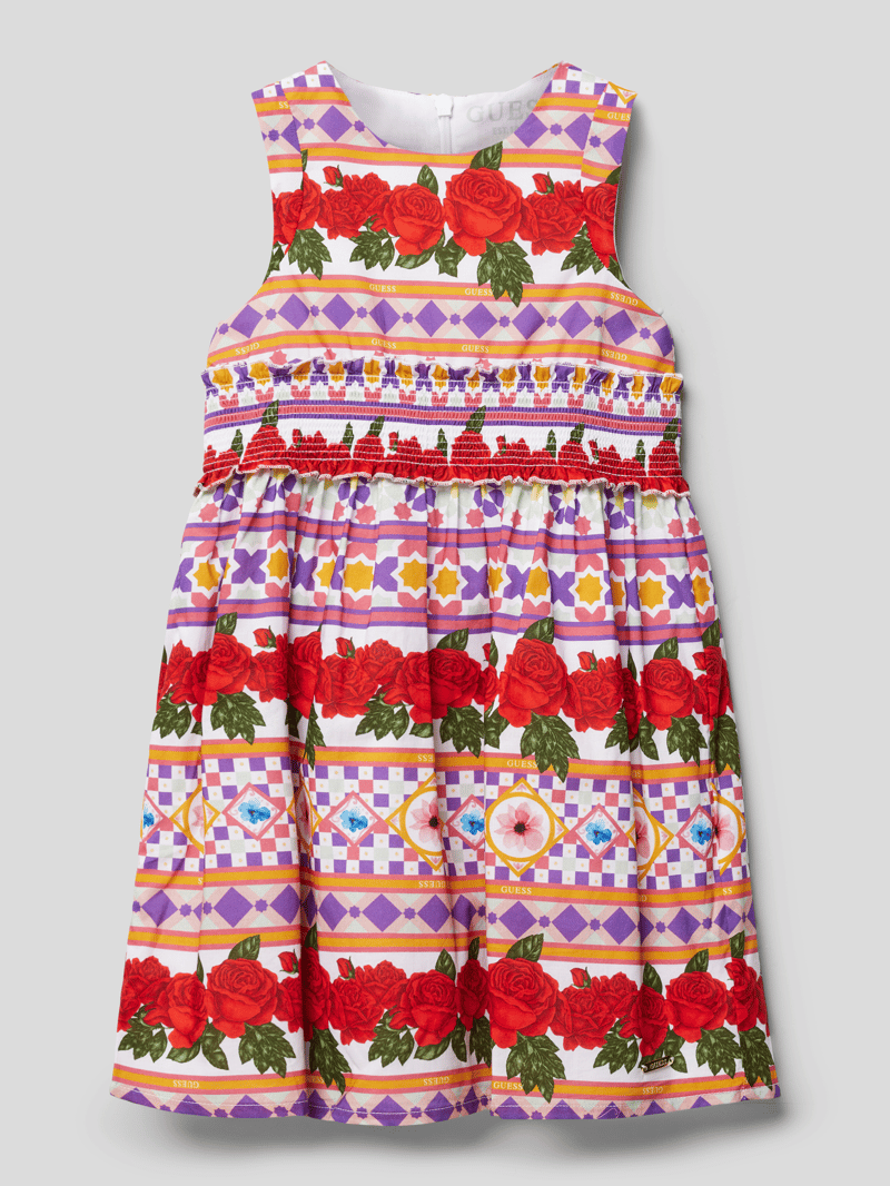 Kleid mit Allover-Print Modell 'POPELINE' in offwhite