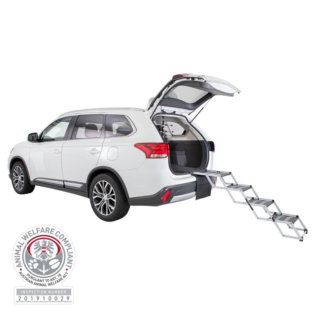 Trixie Autozubehör Trixie 4-stufige Falt-Treppe Aluminium/TPR