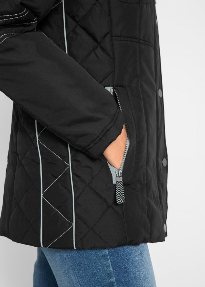 Steppjacke mit großem Stehkragen