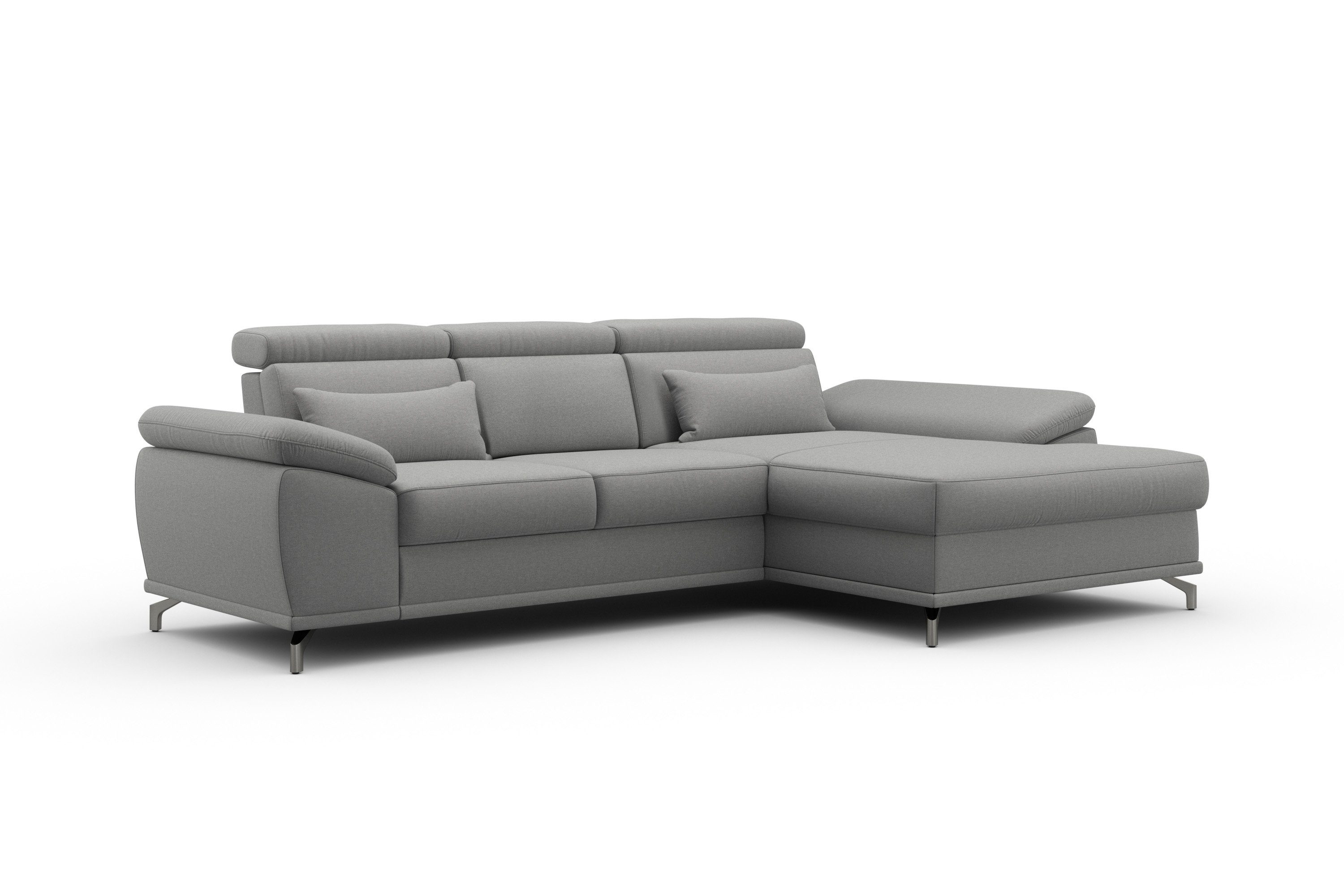 sit&more Ecksofa Cabrio, mit Sitztiefen- und Armteilverstellung sowie Federkern, 2 Nierenkissen
