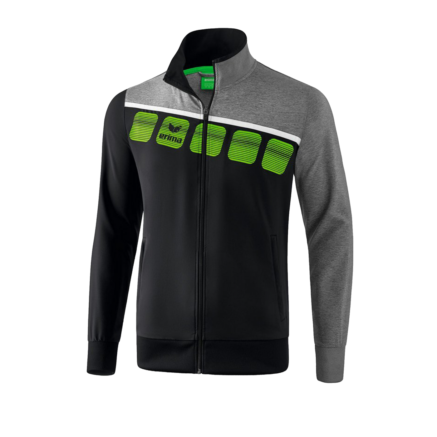 Erima 5-C Präsentationsjacke Kids Schwarz Grau