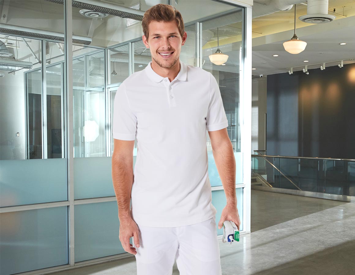 e.s. Piqué-Polo cotton stretch, long fit