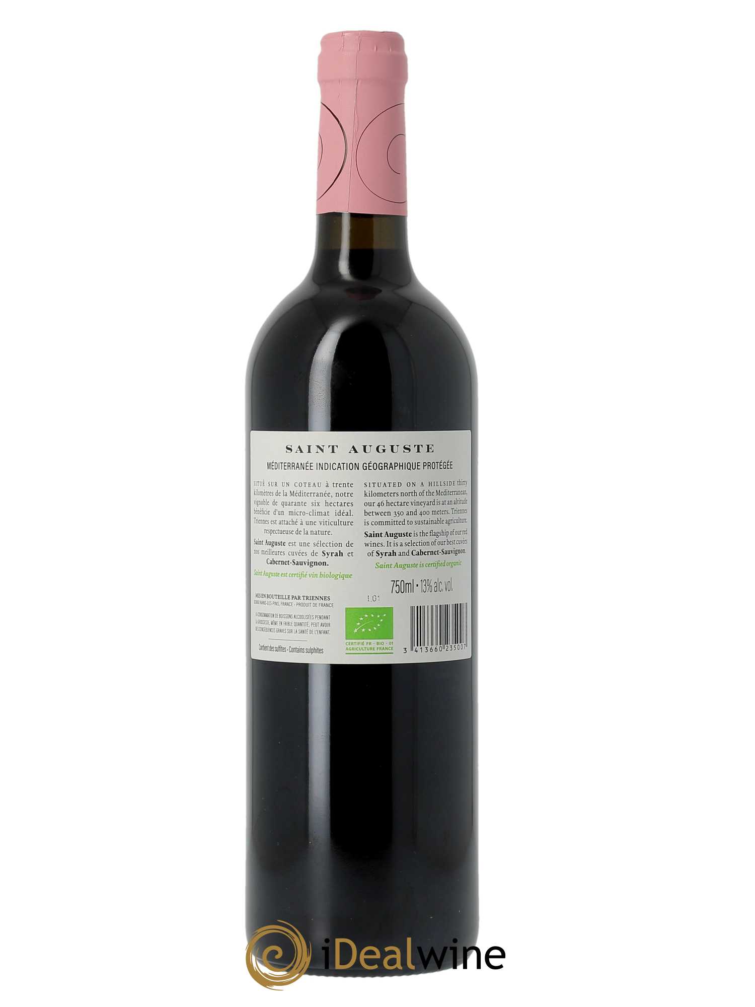 IGP Pays du Var (Vin de Pays du Var) St Auguste Triennes (Domaine)  2019 - Lot de 1 Bouteille