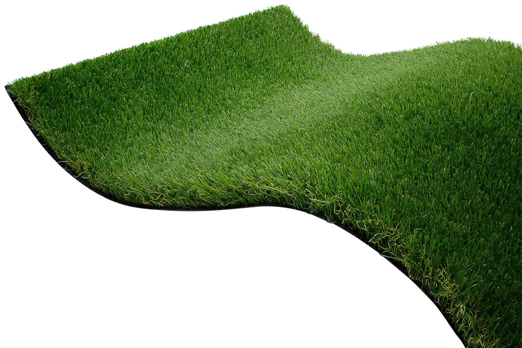 Kunstrasen MEGAN, Primaflor-Ideen in Textil, rechteckig, Höhe: 40 mm, realistische Optik, mit Drainagefunktion, ideal für Balkon & Terrasse