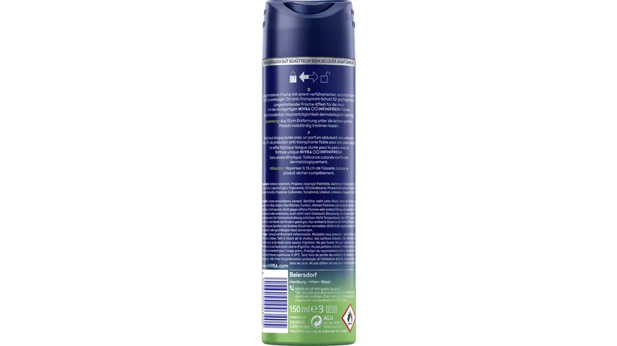 NIVEA MEN Deo Spray Fresh Sensation Anti-Transpirant 150 ml