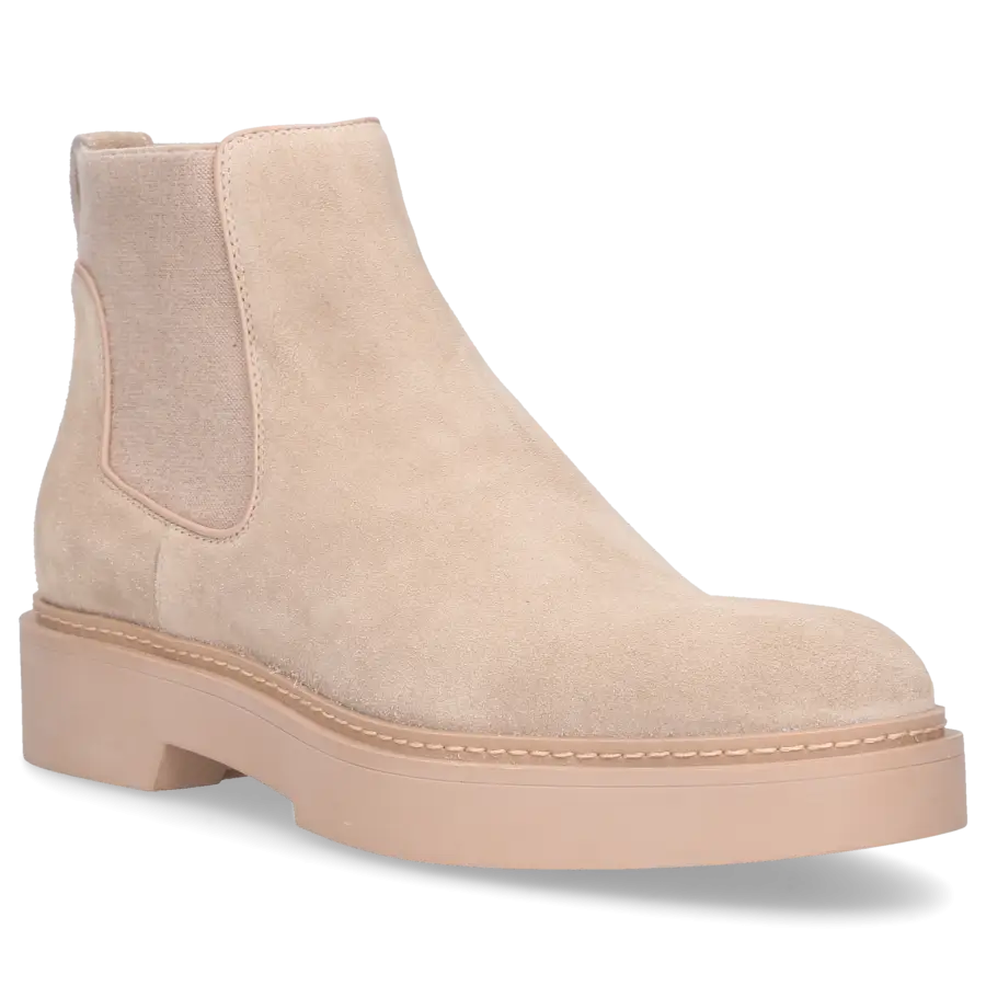 Santoni - Chelsea Boots 58932 Veloursleder - beige