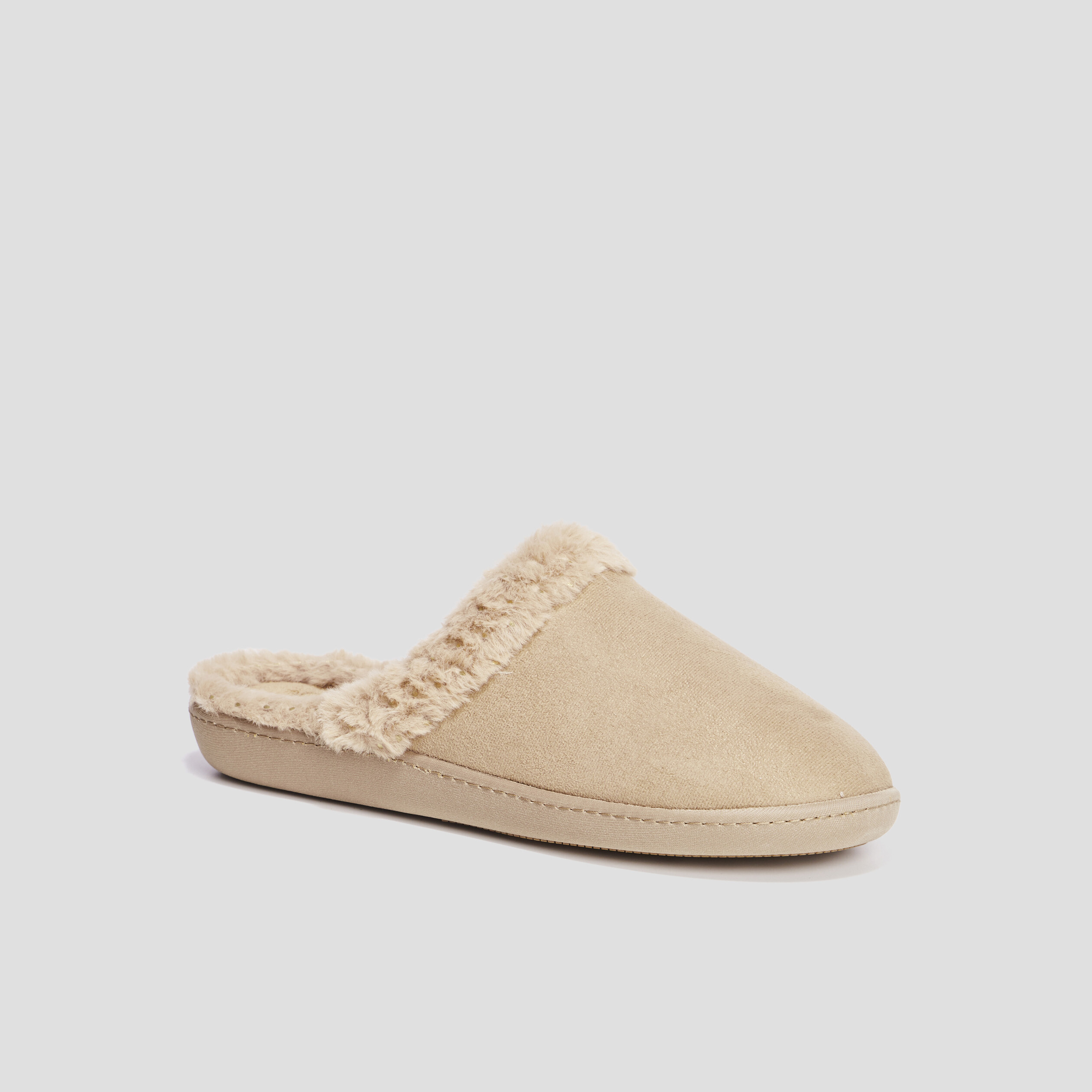 Chaussons mules Isotoner camel femme | La Halle