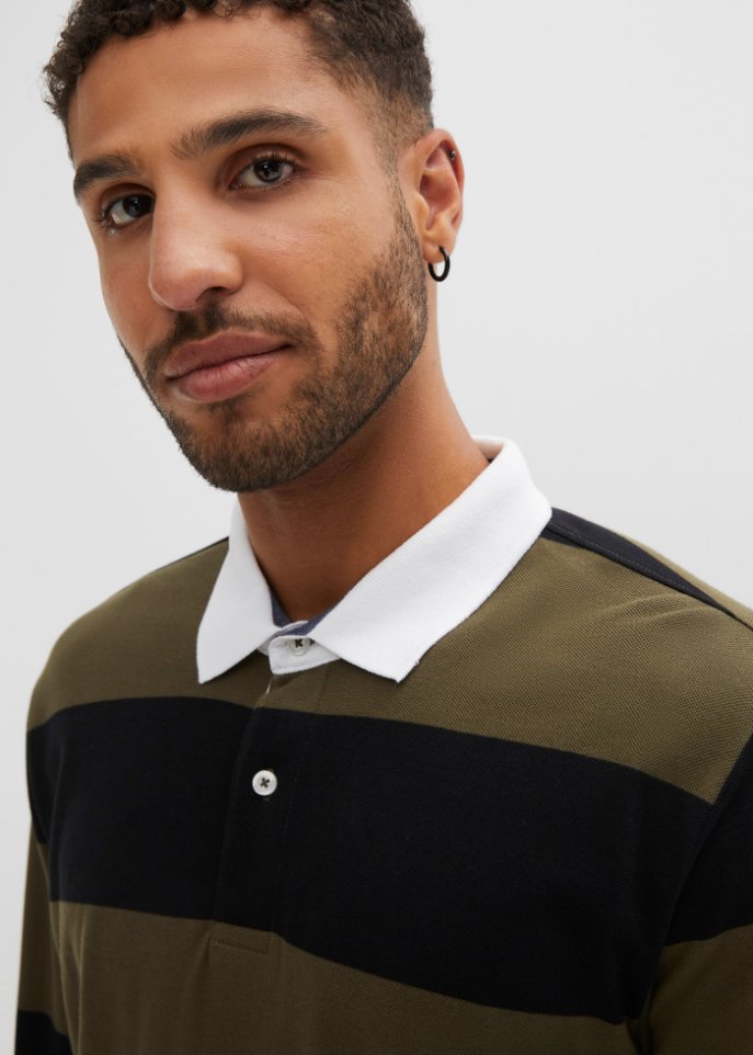 Rugby-Poloshirt, Langarm