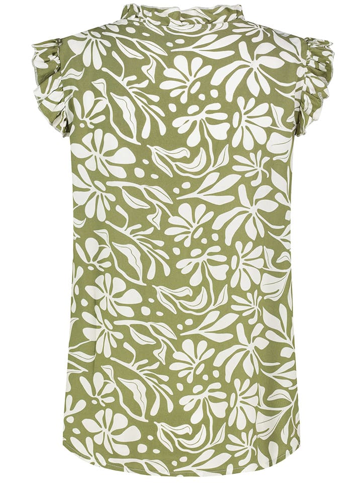 Sublevel Bluse in Grün/ Weiß günstig kaufen
