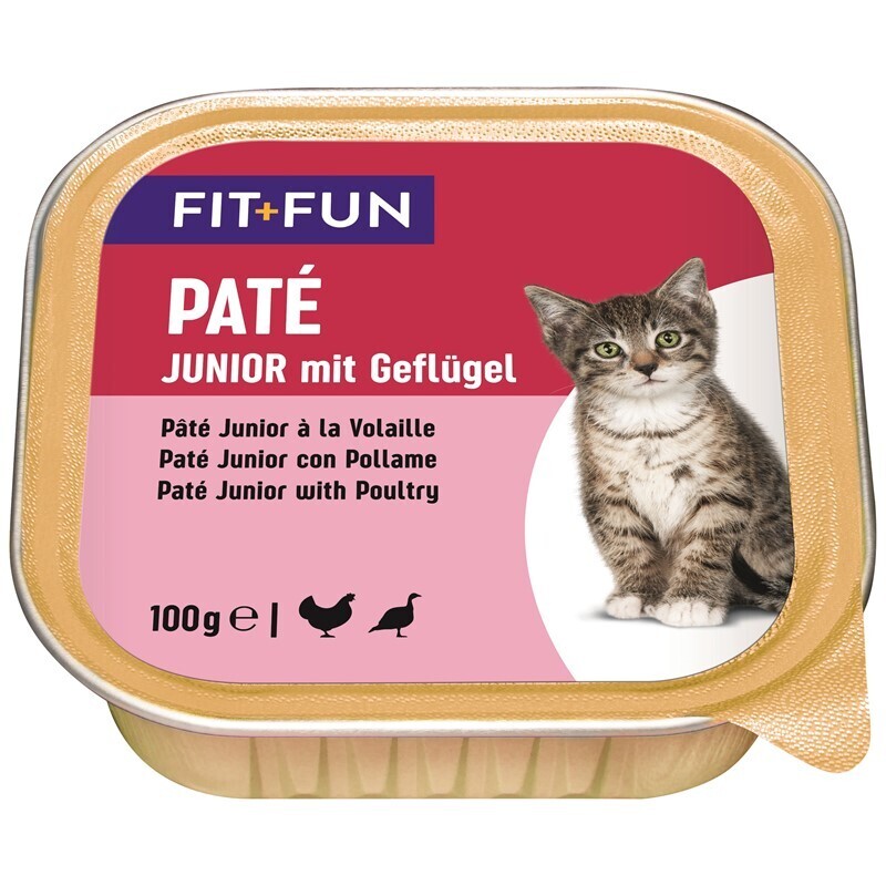 FIT+FUN Nassfutter FIT+FUN Junior Paté Geflügel 64x100 g