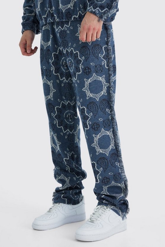 Tall Jacquard Jogginghose mit geteiltem Saum