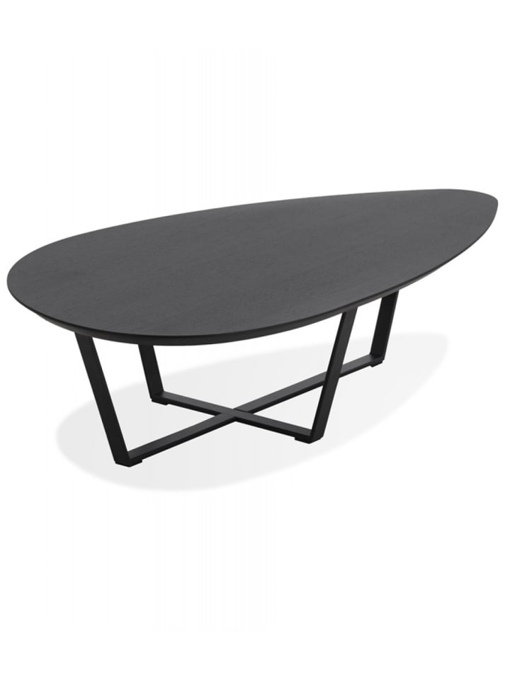 KADIMA DESIGN Designer Couchtisch aus Schwarzem Holz mit Metallgestell | Modern günstig kaufen onesize