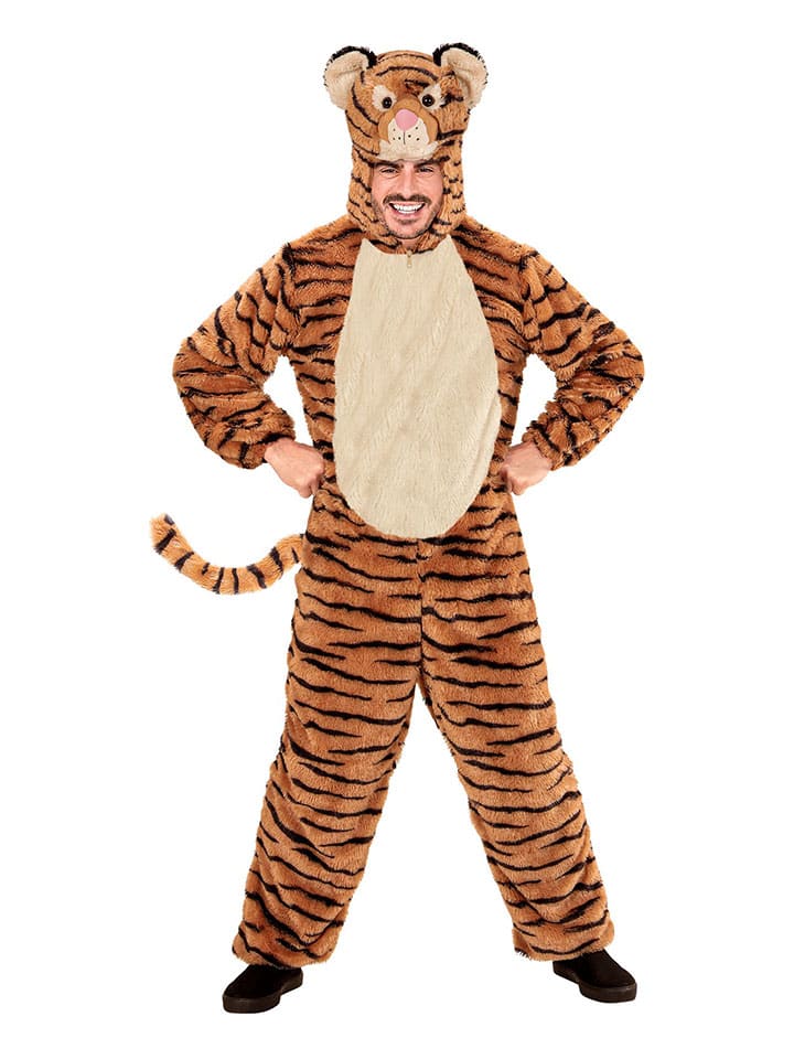 Carnival Party Kostümoverall ''Tiger'' in Hellbraun/ Beige/ Schwarz günstig kaufen