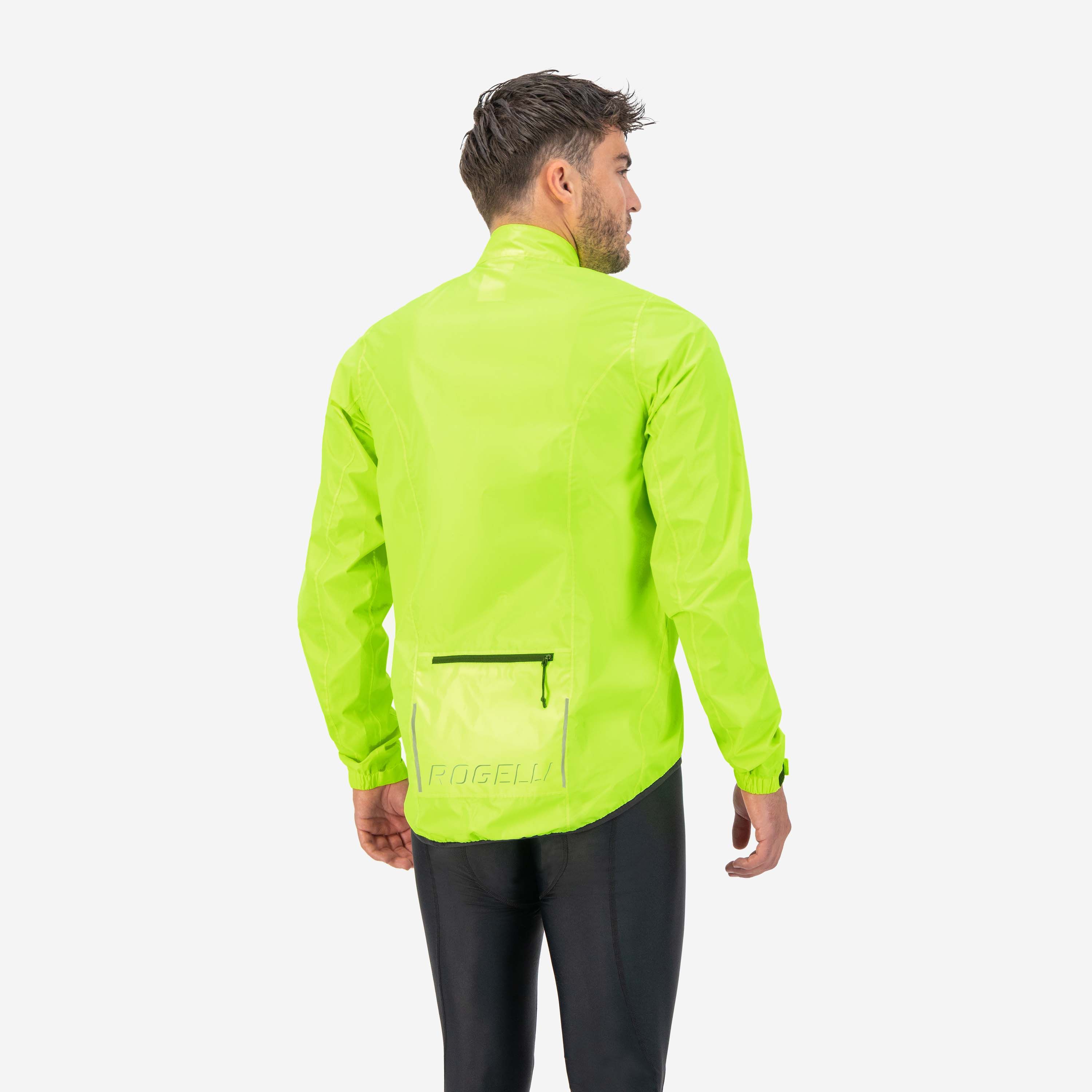 Rogelli Core Fluor Yellow Herren Fahrrad Regenjacke