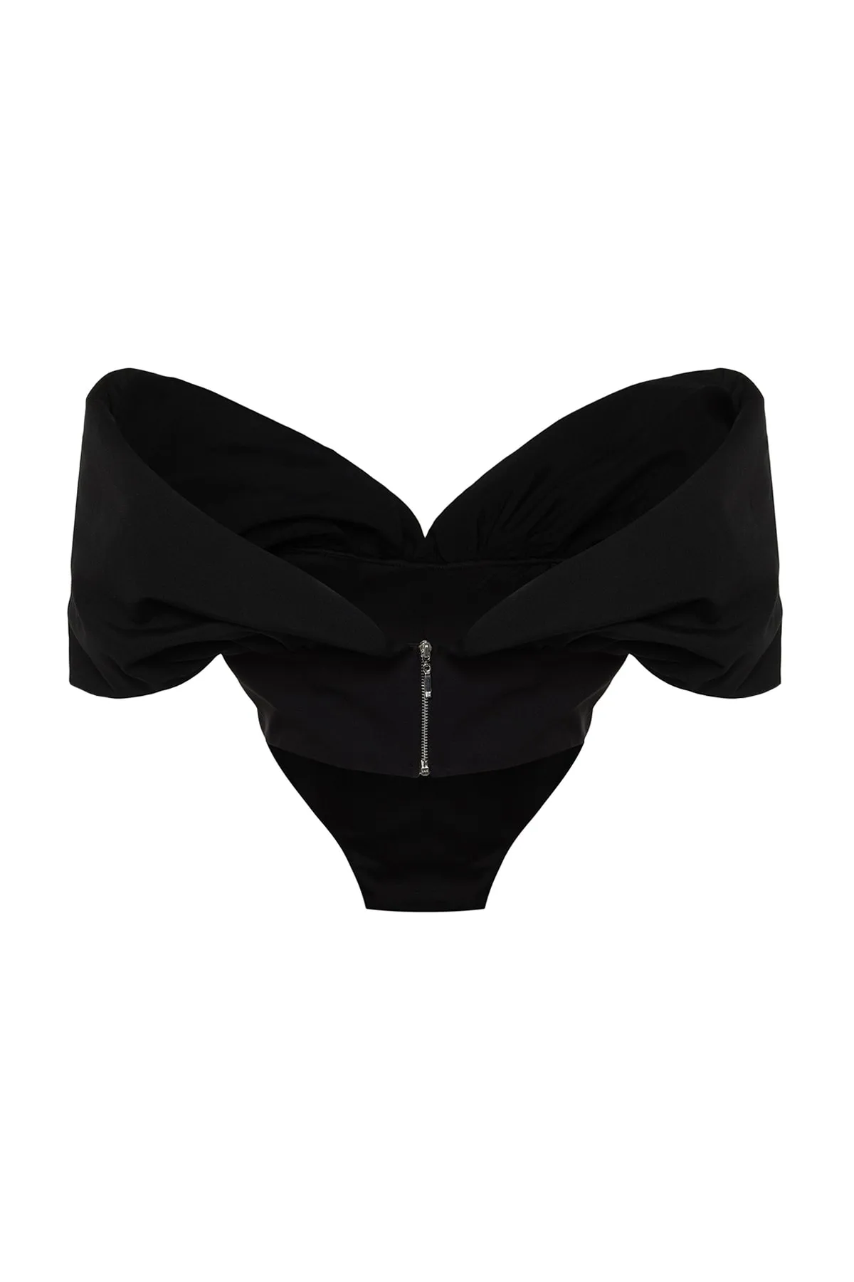 Trendyol Collection  Schwarzes Carmen-Kragen-Bügel-Bustier TPRSS23BS00121