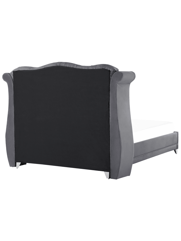 Beliani Doppelbett AYETTE in Grau - (W) 225 x (H) 154 x (L) 215 cm günstig kaufen onesize