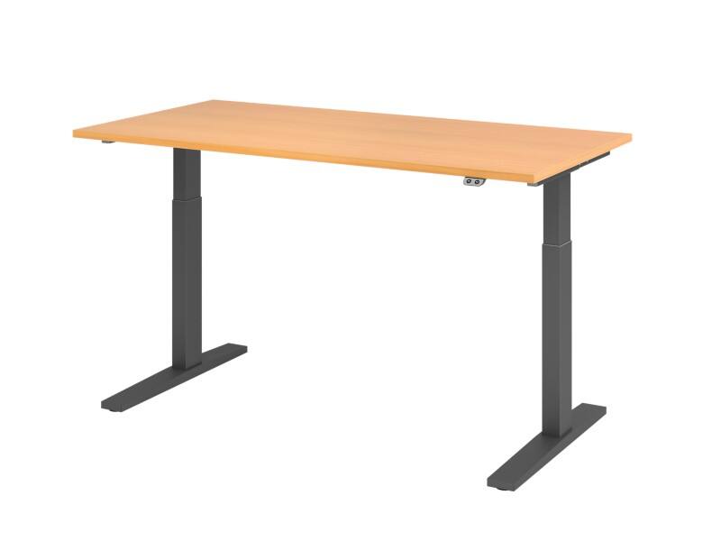 Hammerbacher Sitz-Stehschreibtisch VXMKA16/6/G Buche 1600 x 800 mm
