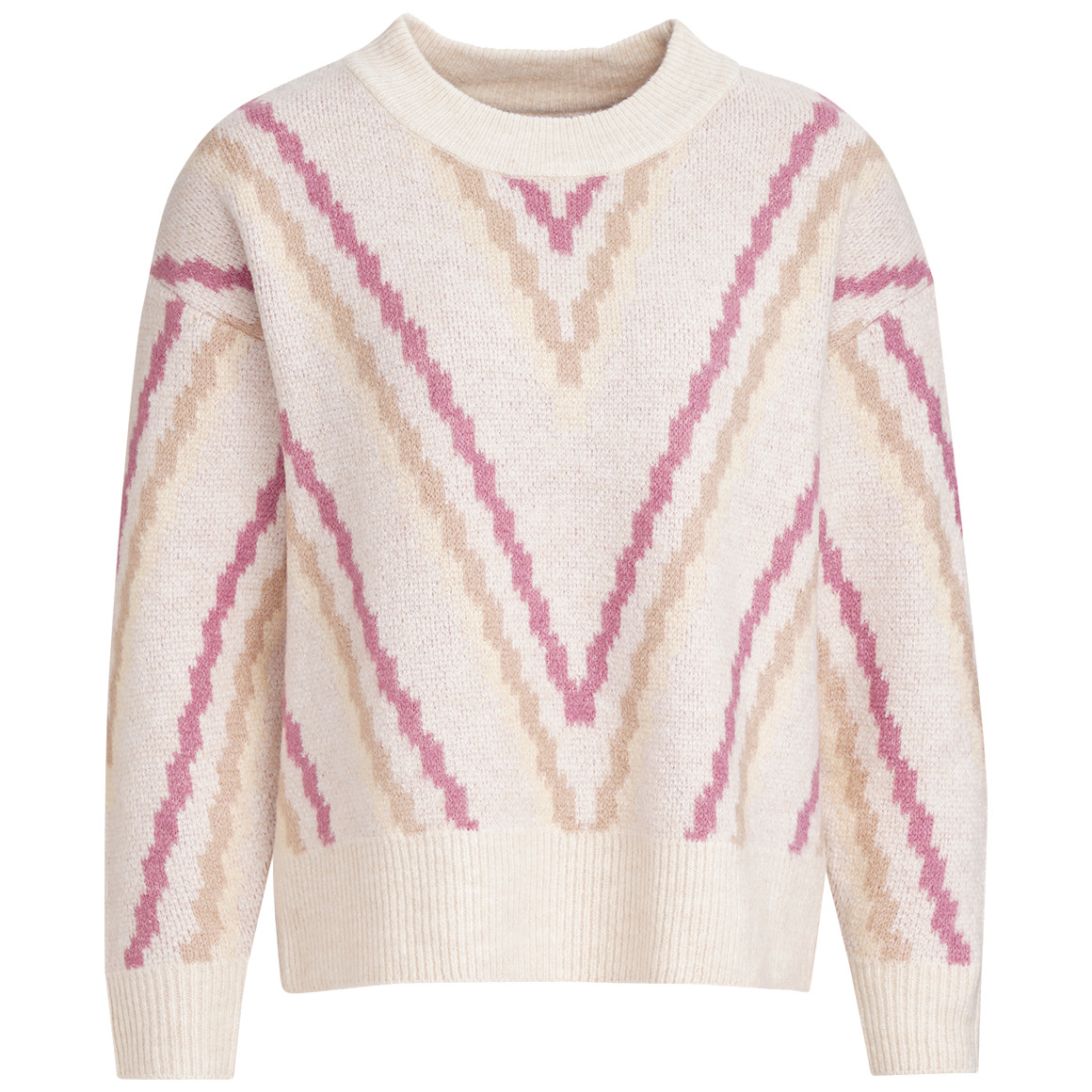 Damen Strickpullover mit Jacquard-Muster