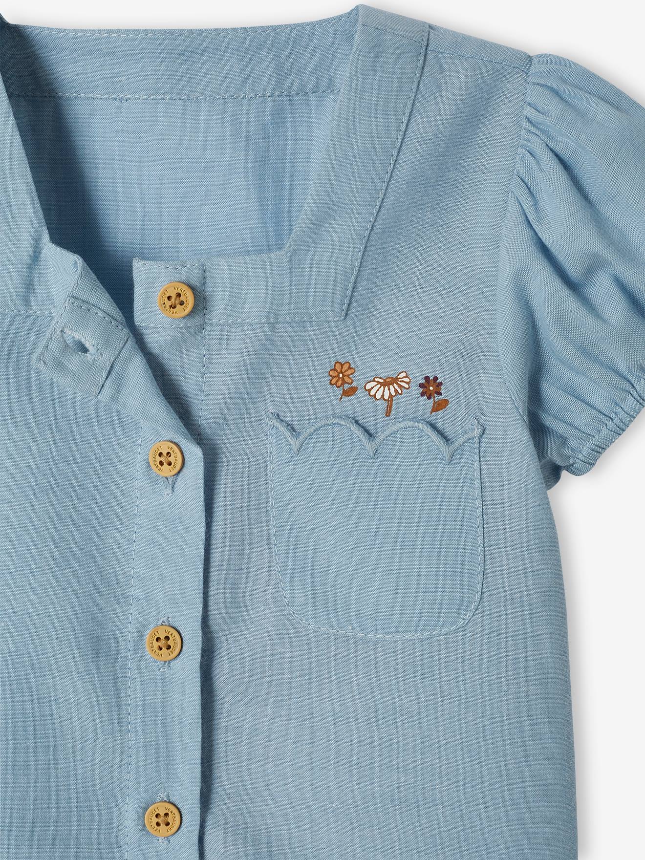 Vertbaudet Mädchen Baby-Set: Bluse & Shorts - double stone