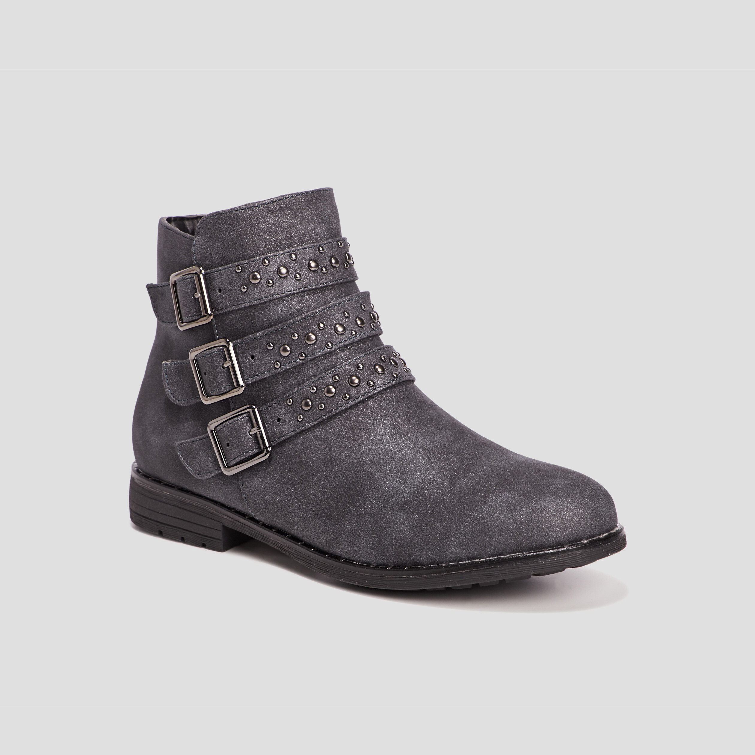 Bottines avec brides gris fille | La Halle