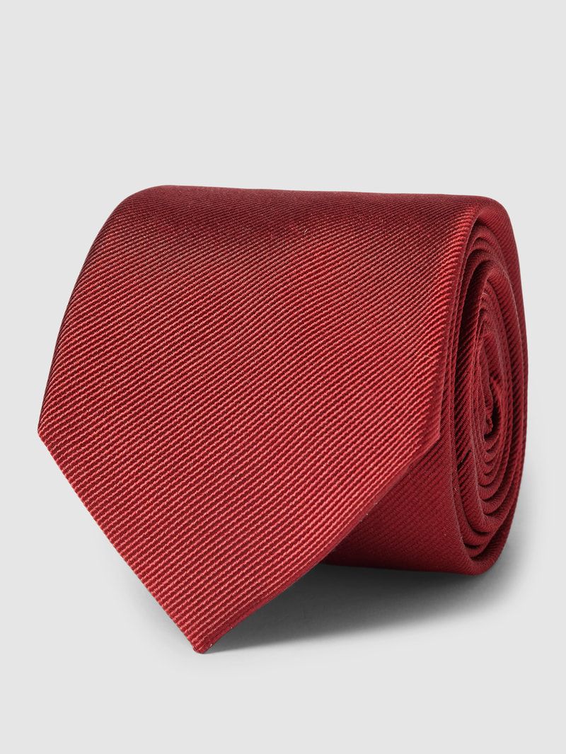 Krawatte aus Seide (7 cm) Modell 'RIB SOLID' in rot