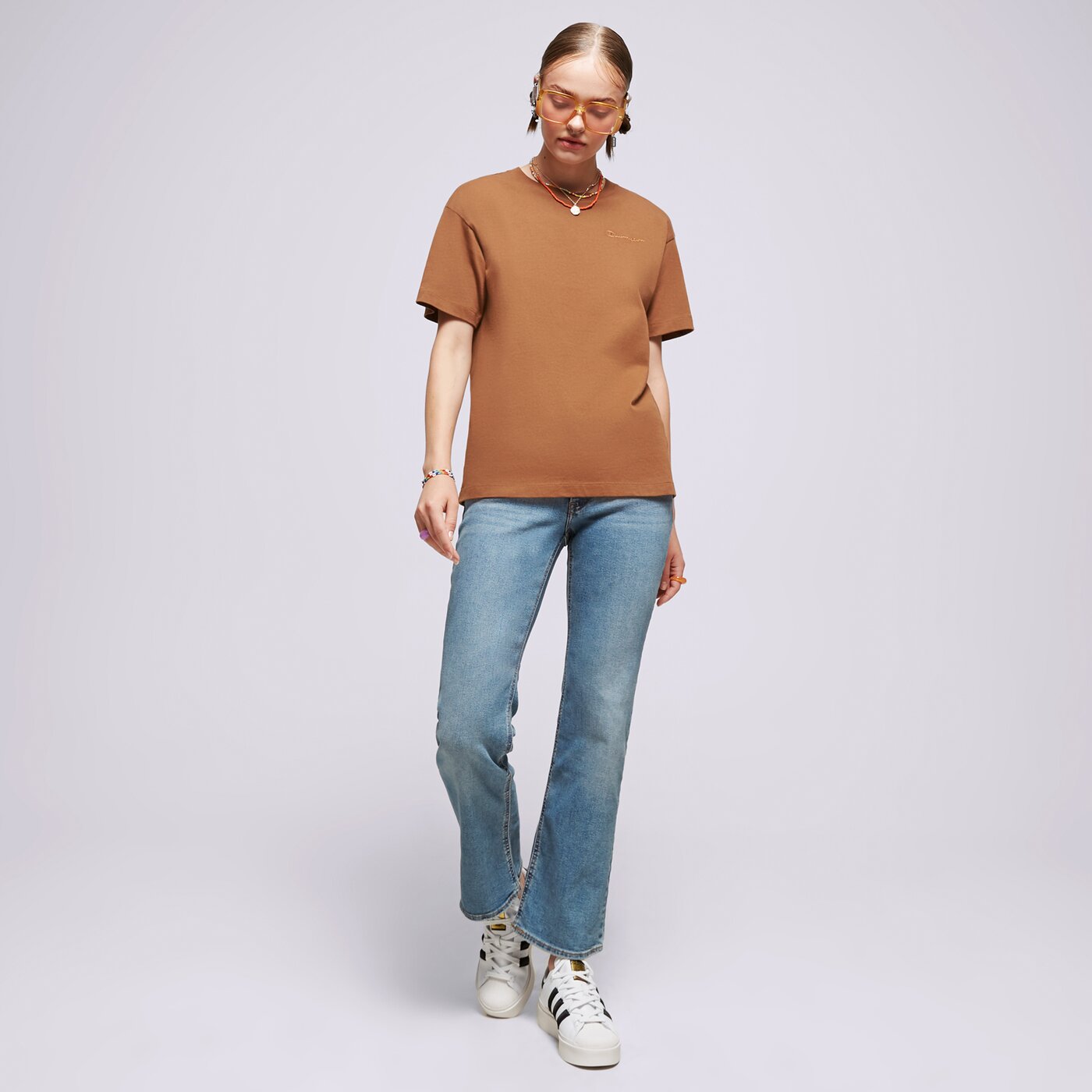 CHAMPION T-SHIRT CREWNECK T-SHIRT Braun