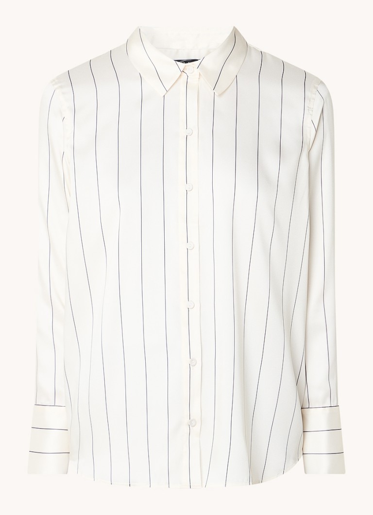 Blusa Rails Saige em cetim com estampa listrada