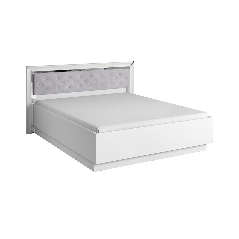 Lomadox Schlafzimmer-Set ASERI-83, (Spar-Set, 5-St), Liegefläche 160x200cm, weiß Hochglanz, mit 4-trg. Kleiderschrank