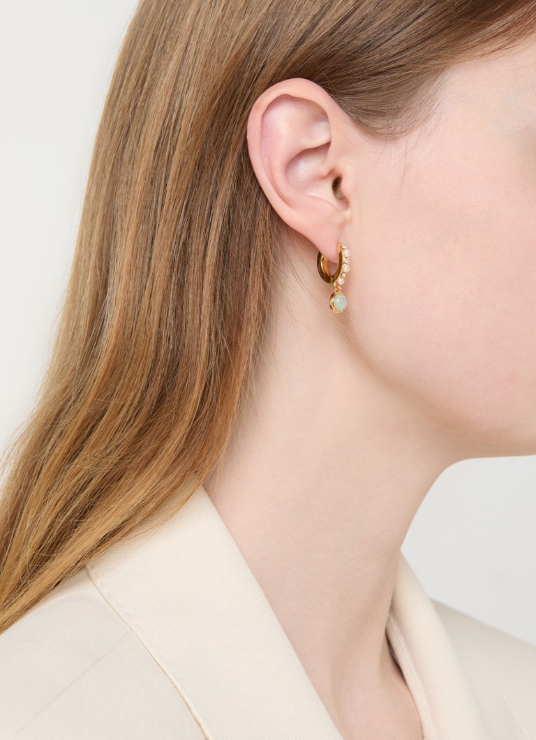 Kurt Geiger Drop Huggie hoop earrings with pendant