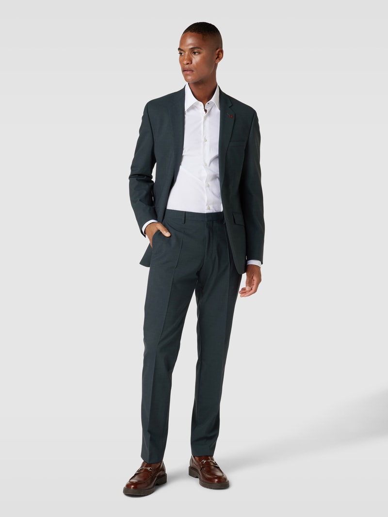 Slim Fit Anzug mit 2-Knopf-Sakko in dunkelgrün