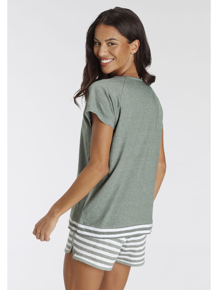 VIVANCE DREAMS Shorty in khaki geringelt günstig kaufen