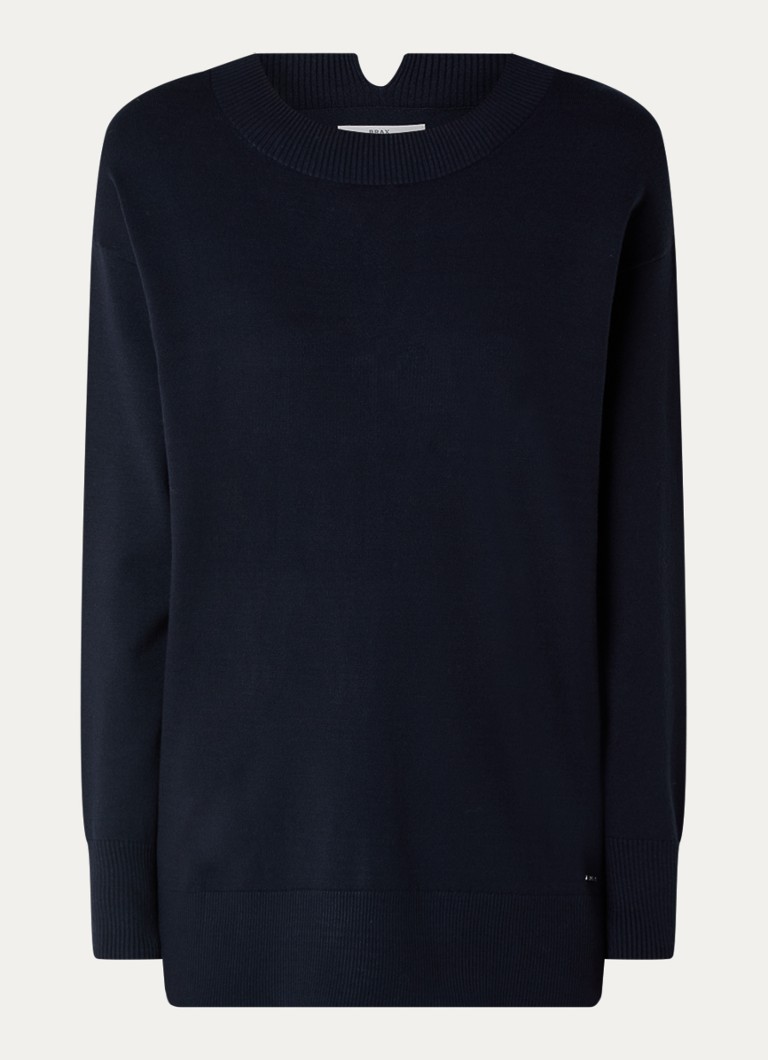 BRAX Lea fine knitted sweater with split