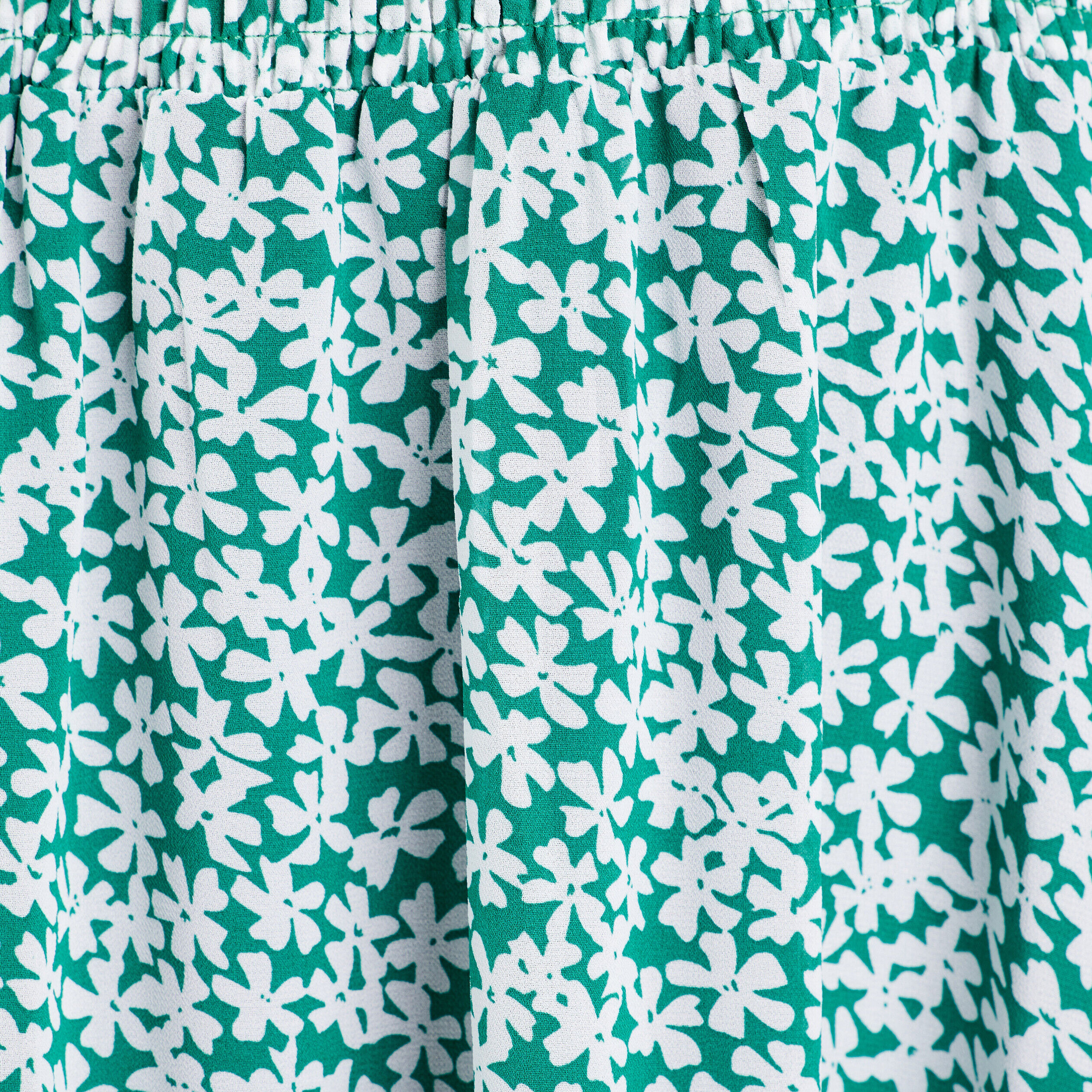 Robe évasée manches courtes vert femme | Cache Cache
