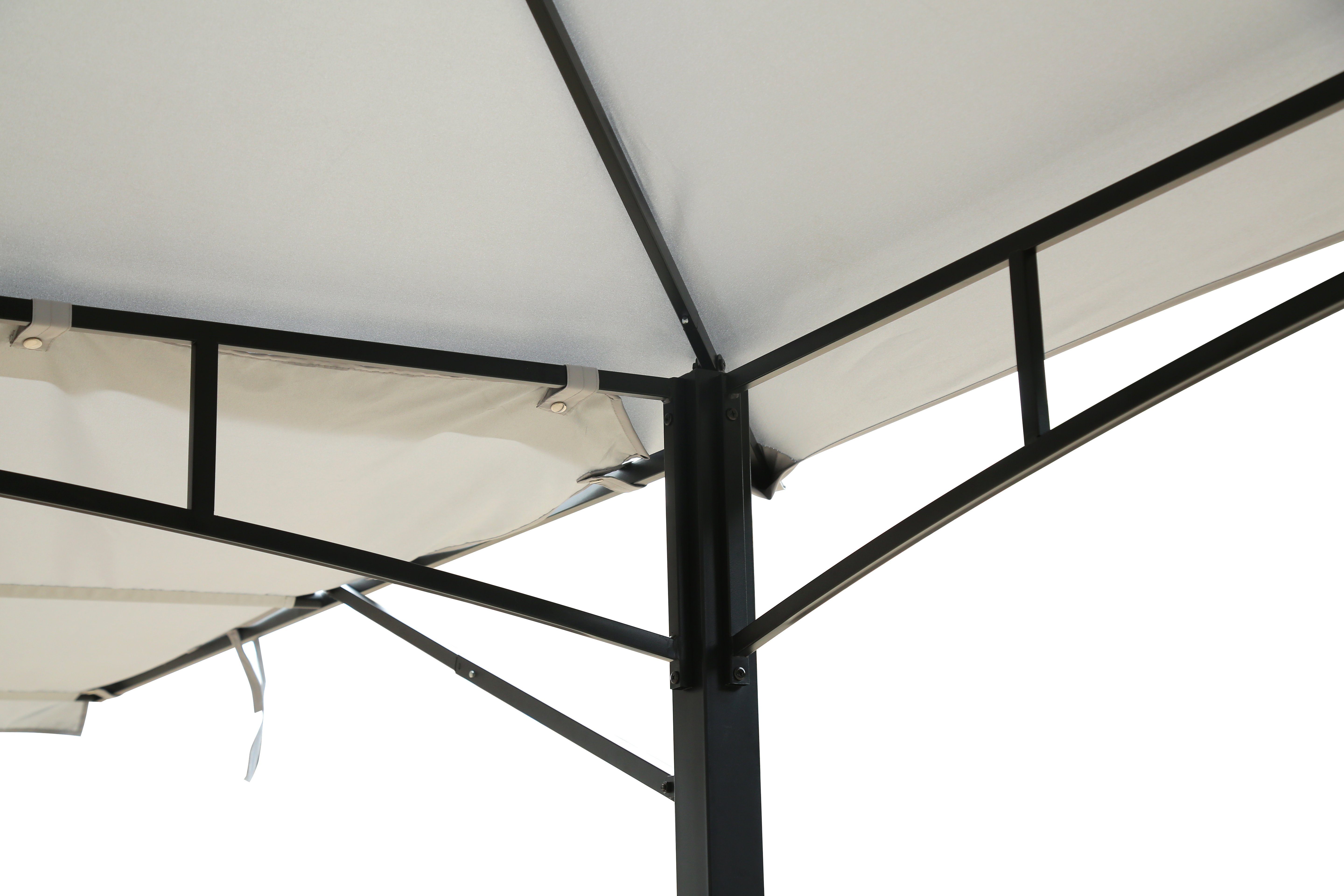 ONDIS24 Grillpavillon Gartenpavillion Grand Valley aus Metall, weiß, Maße ca. 3,3 x 3,3 x 2,83 (H) m, stabile Konstruktion, perfektes Partyzelt für Garten und Terrasse, wasserdicht