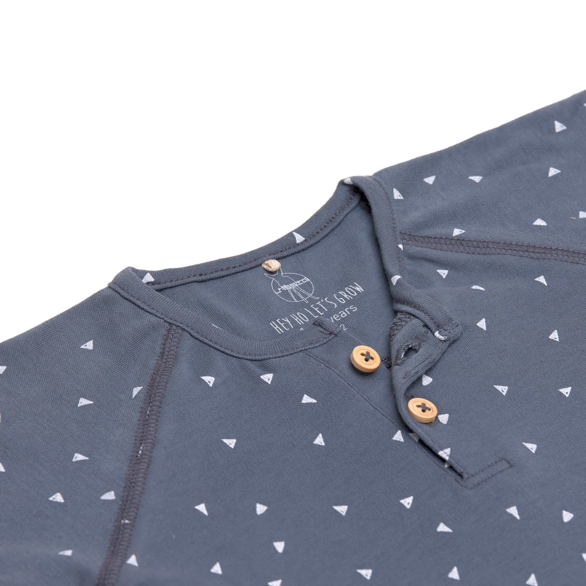 Baby Langarmshirt - Bio Baumwolle, Triangle, Blau