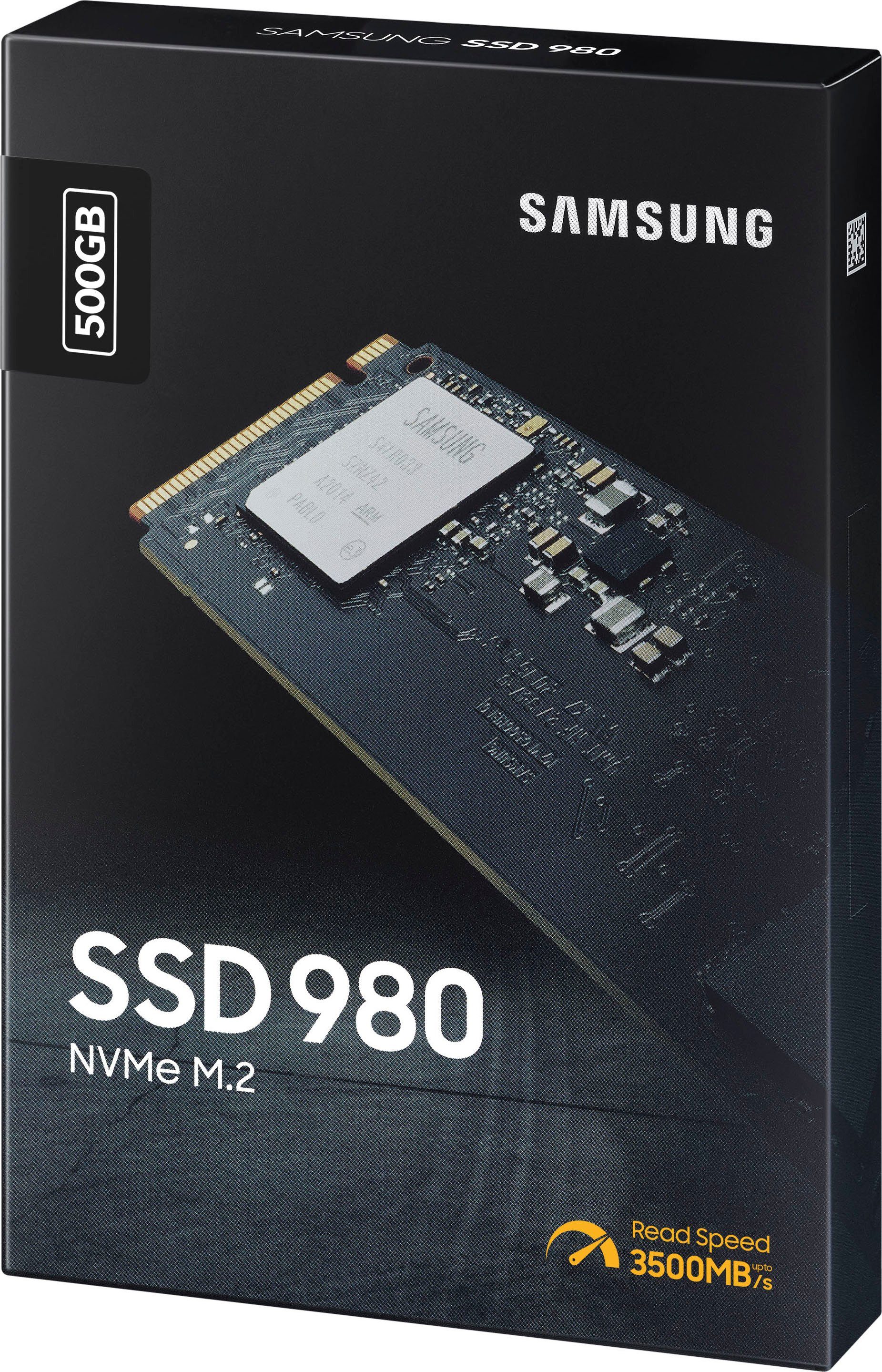 Samsung SSD 980 interne SSD (500 GB) 3100 MB/S Lesegeschwindigkeit, 2600 MB/S Schreibgeschwindigkeit, NVMe