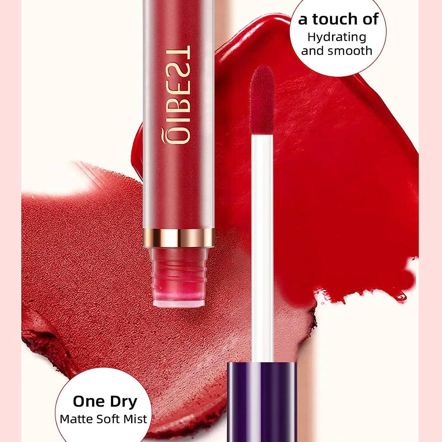 Haiaveng Lippenstift-Set 12 Farben matt flüssiger lippenstift set lipgloss set Make-up, Wasserdichte flüssige Lippen stifte für Damen