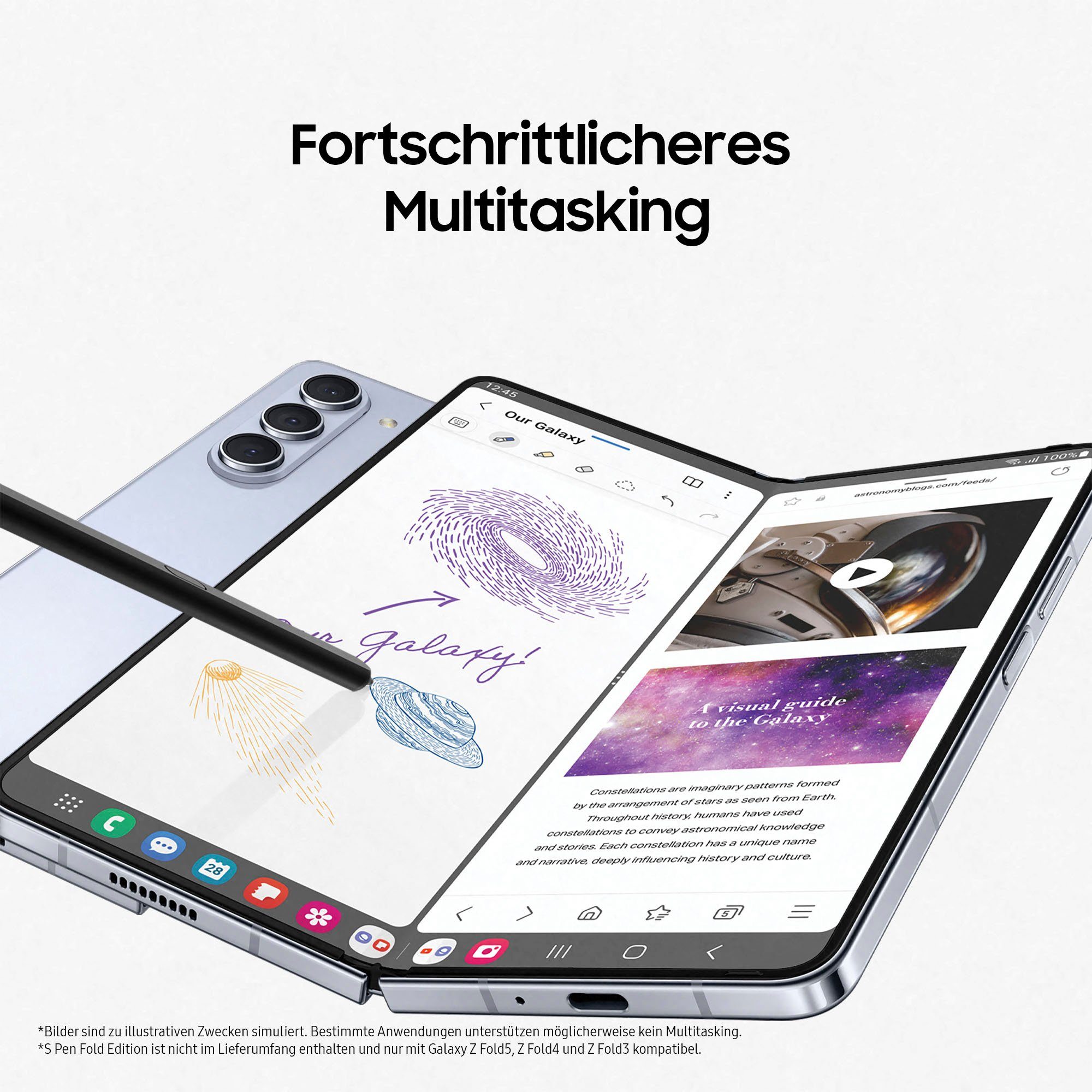 Samsung Galaxy Z Fold 5 Smartphone (19,21 cm/7,6 Zoll, 256 GB Speicherplatz, 50 MP Kamera)