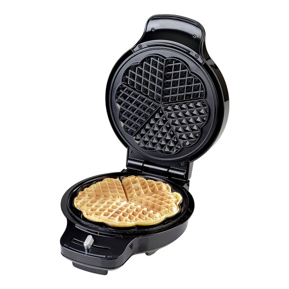 Waffeleisen, Herzform, schwarz
