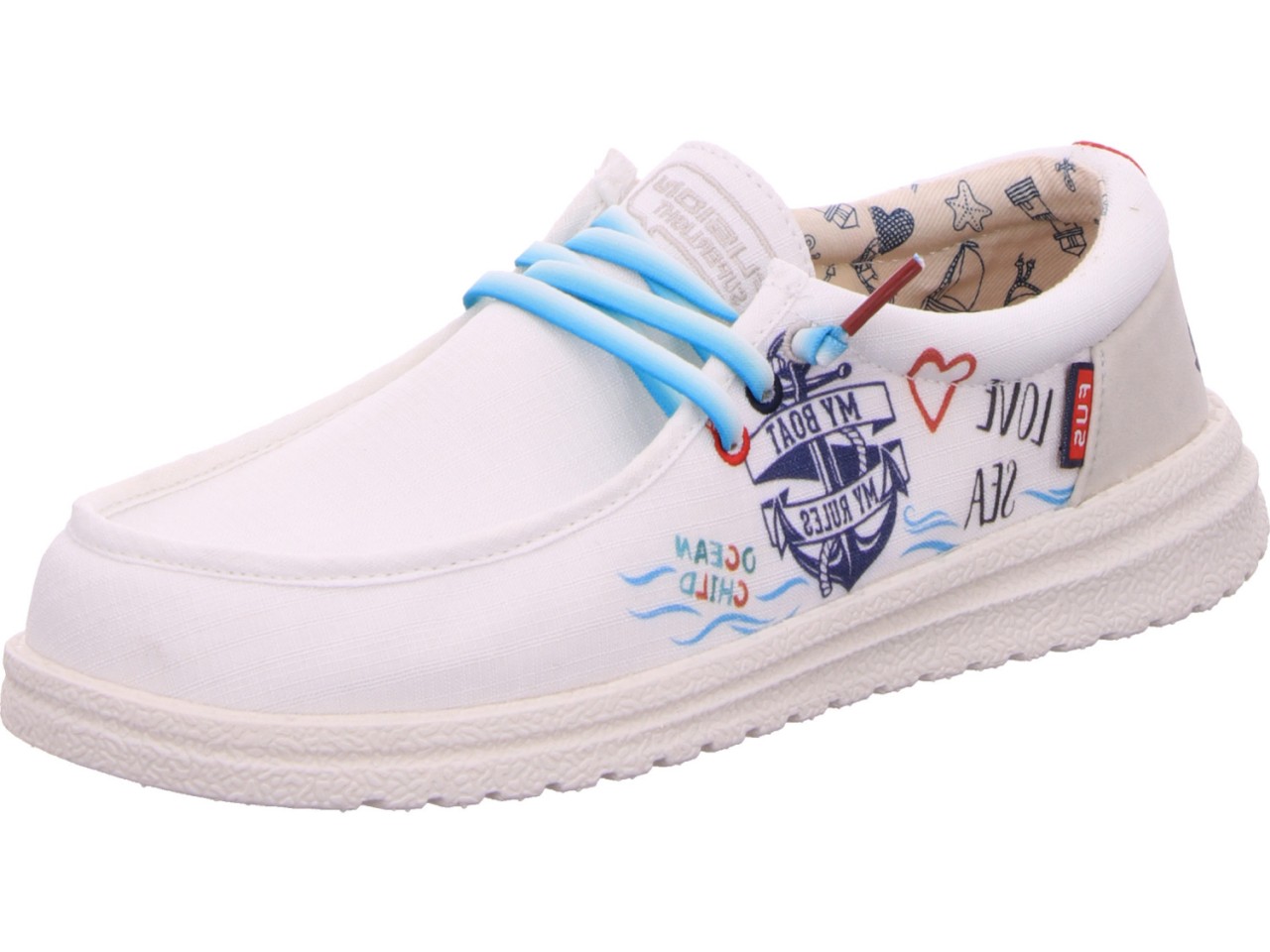 LAUFSTEG Sportliche Slipper weiss Emma Marina Life