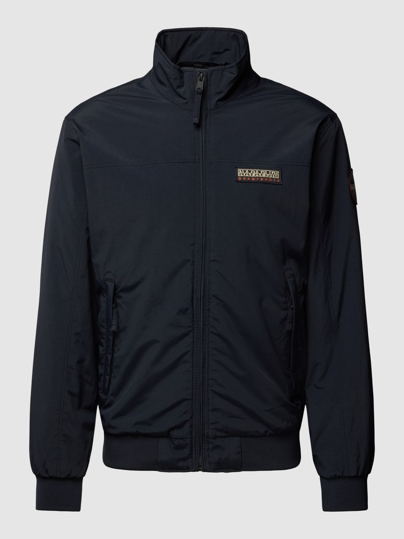 Jacke mit Stehkragen in schwarz