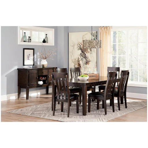 Extendable Dining Table, Dark Brown, Wood