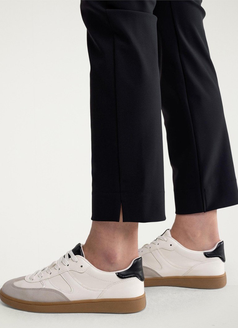 Studio Anneloes Anne mid-waist tapered fit cropped trousers with side pockets
