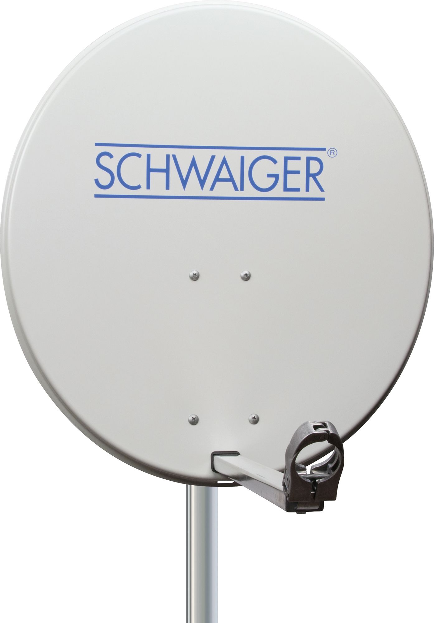 Schwaiger SPI621 hellgrauer 65 cm Alu-Spiegel