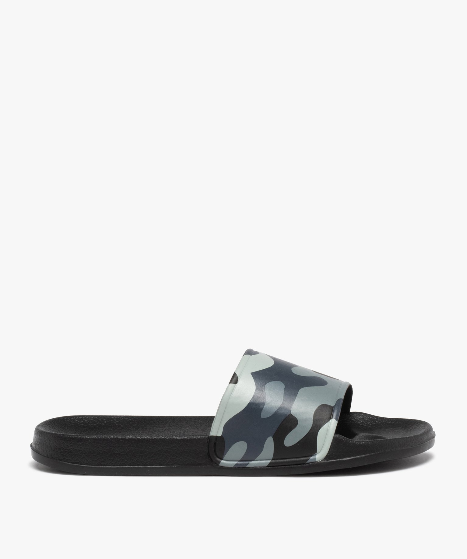 Mules de piscine Garçon bandeau imprimé camouflage gris | GEMO