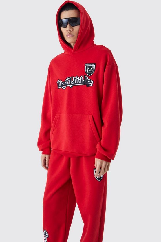 Oversize Worldwide Football Trainingsanzug mit Kapuze